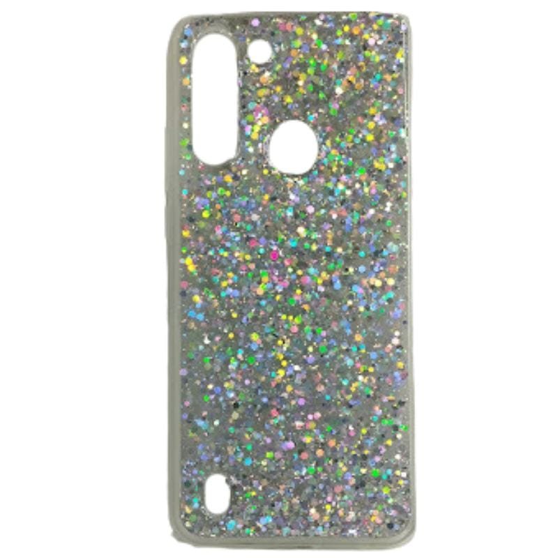 FUNDA BRILLO PLATEADO MOTOROLA G8 POWER LITE