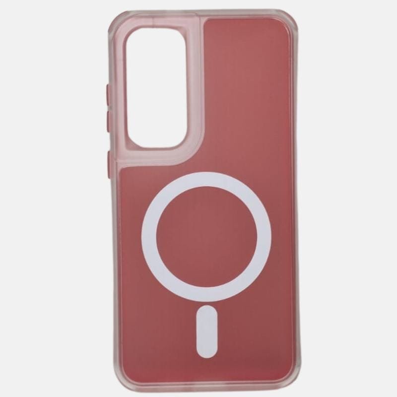 FUNDA MAGSAFE TRANSPARENTE ROJO SAMSUNG S24 PLUS