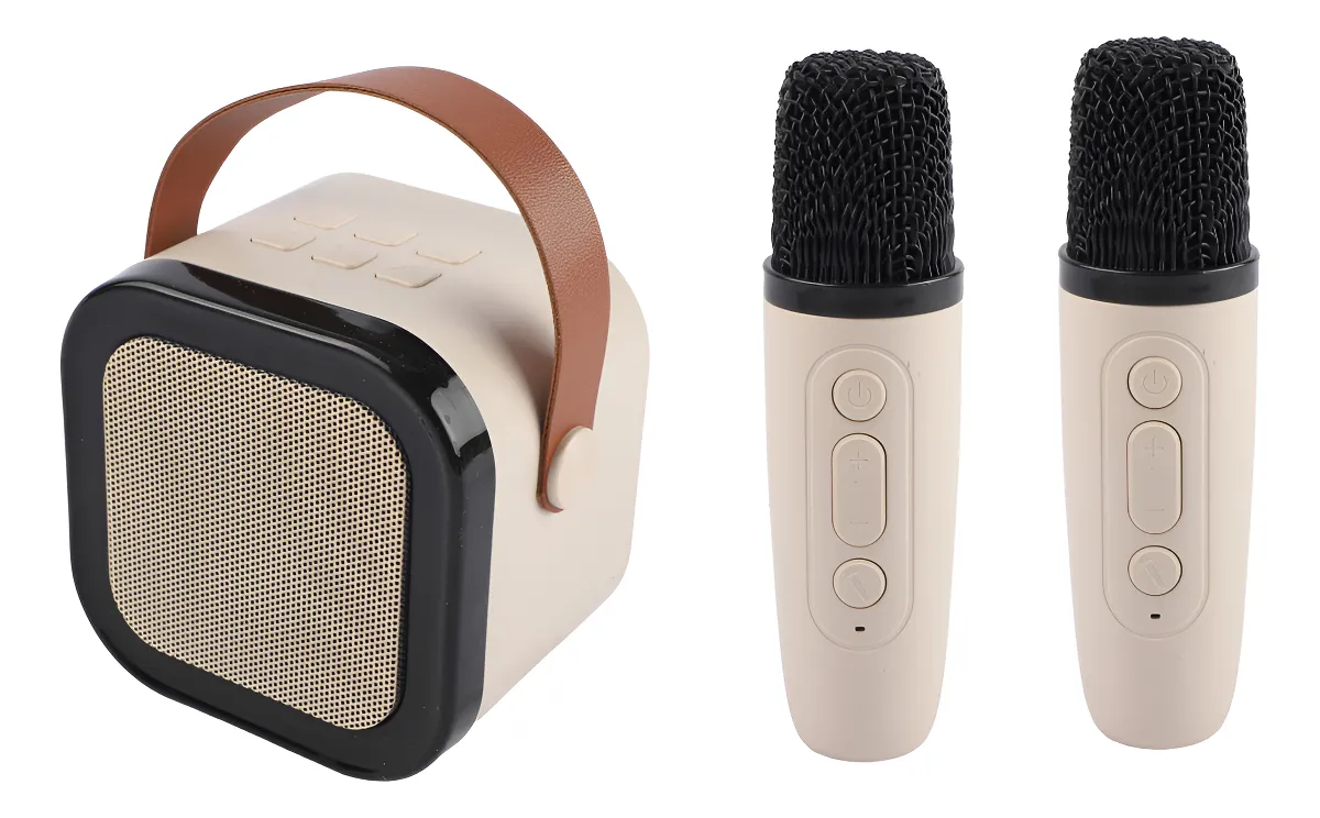 PARLANTE BLUETOOTH + 2 MICROFONO CUADRADO - Imagen 3