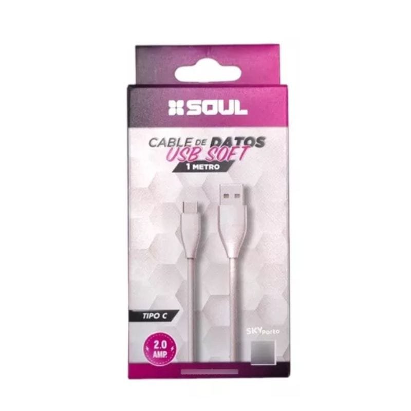 Alternative view of CABLE USB-C SOFT SOUL (1 METRO)