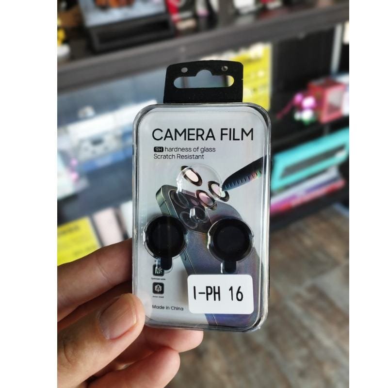 PROTECTOR CAMARA INDIVIDUAL NEGRO IPHONE 16