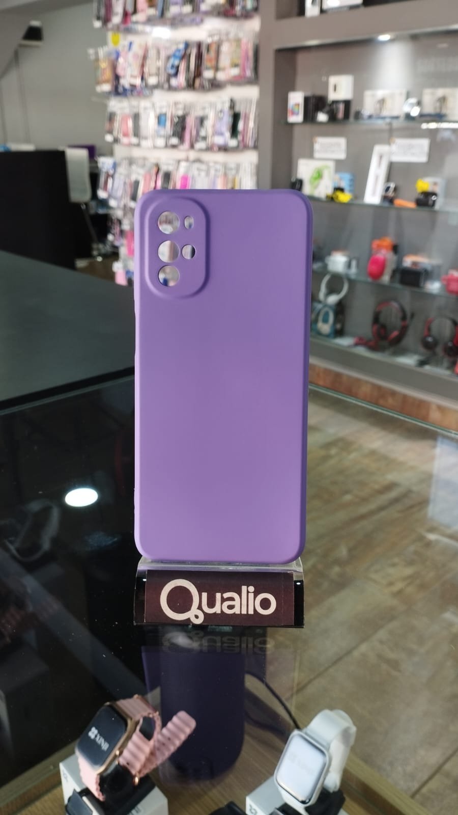 FUNDA SILICONA LILA MOTOROLA G22