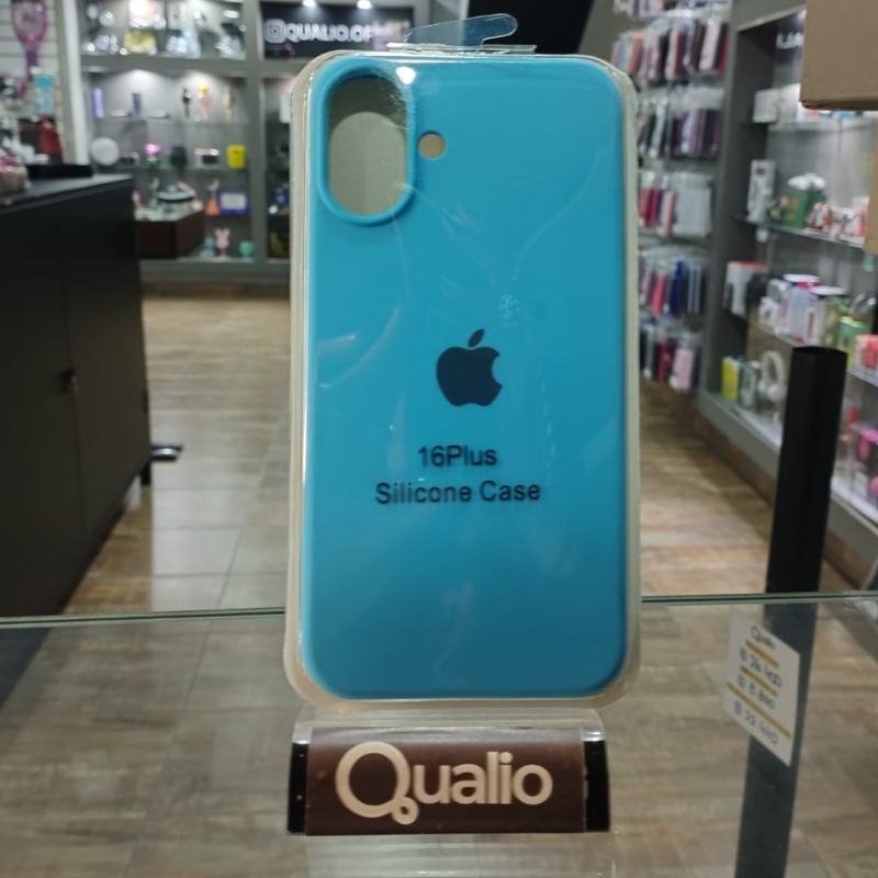FUNDA SILICONE CASE CELESTE IPHONE 16 PLUS