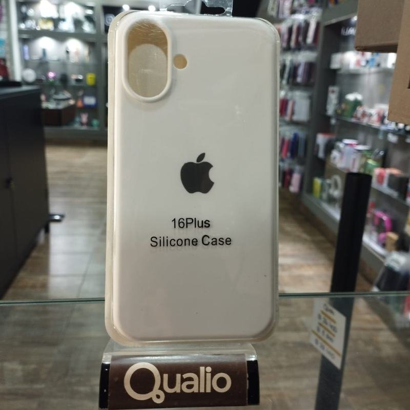 FUNDA SILICONE CASE BLANCO IPHONE 16 PLUS