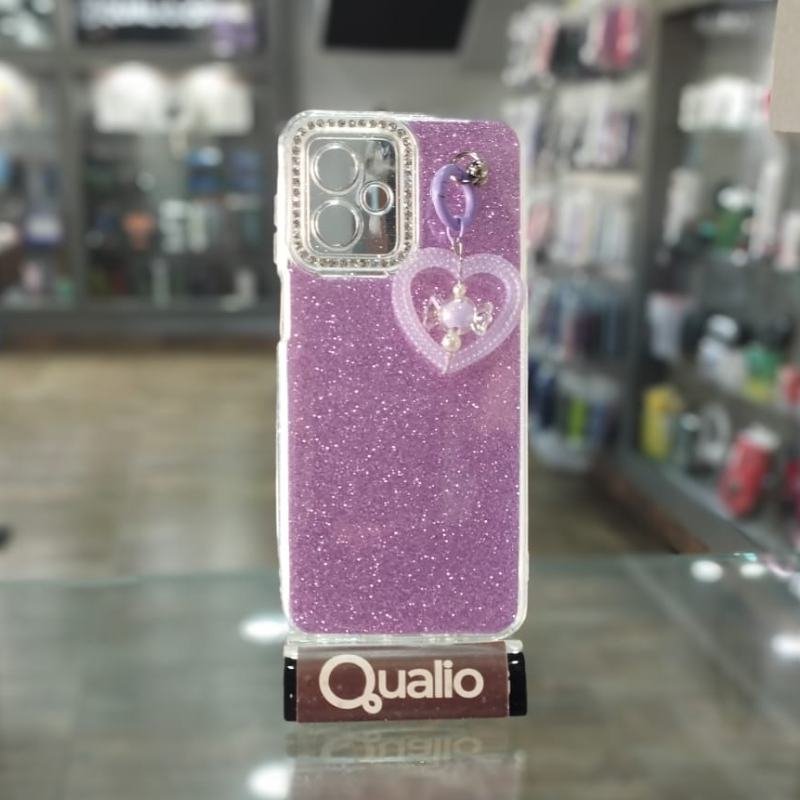 Alternative view of FUNDA BRILLO CORAZON MOTOROLA G55