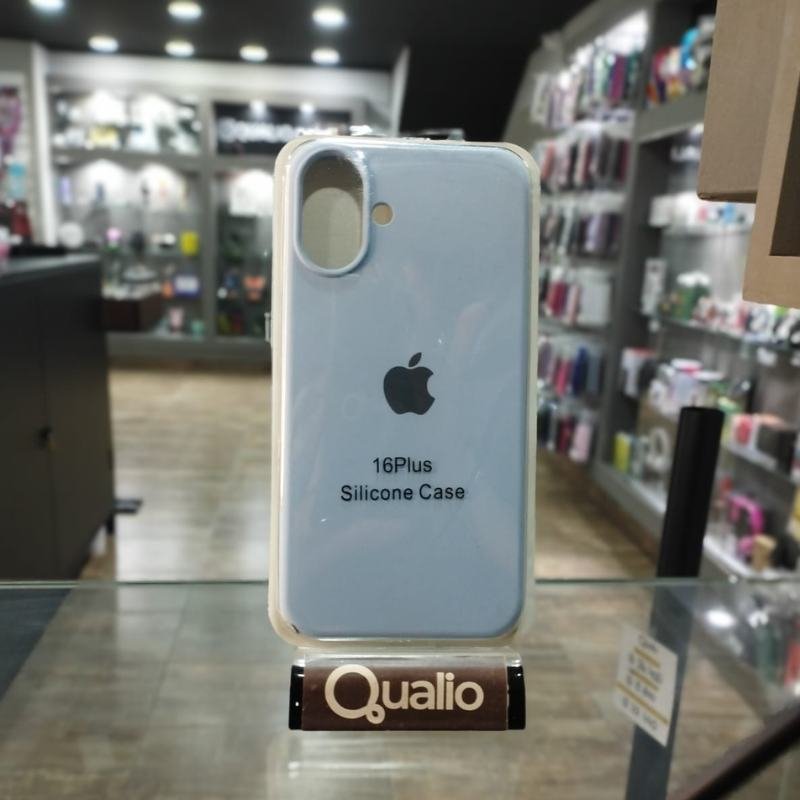 FUNDA SILICONE CASE CELESTE BEBE IPHONE 16 PLUS