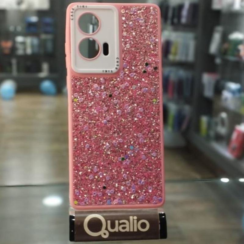 FUNDA BRILLO ROSA MOTOROLA G54