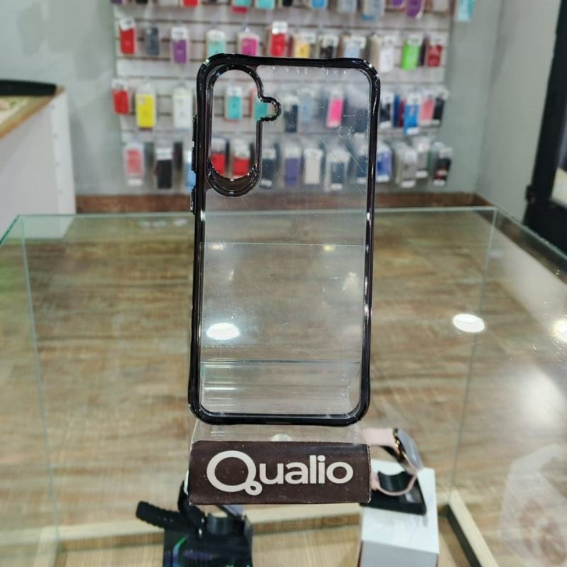 FUNDA CLEAR PREMIUM BORDE COLOR NEGRO SAMSUNG A56 5G