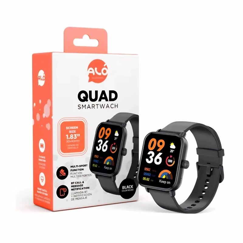 SMART WATCHES ALO QUAD NEGRO
