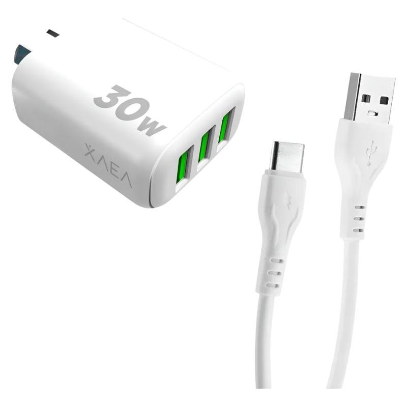 Alternative view of CARGADOR 220 INTENSIFY 30W 3 USB XAEA