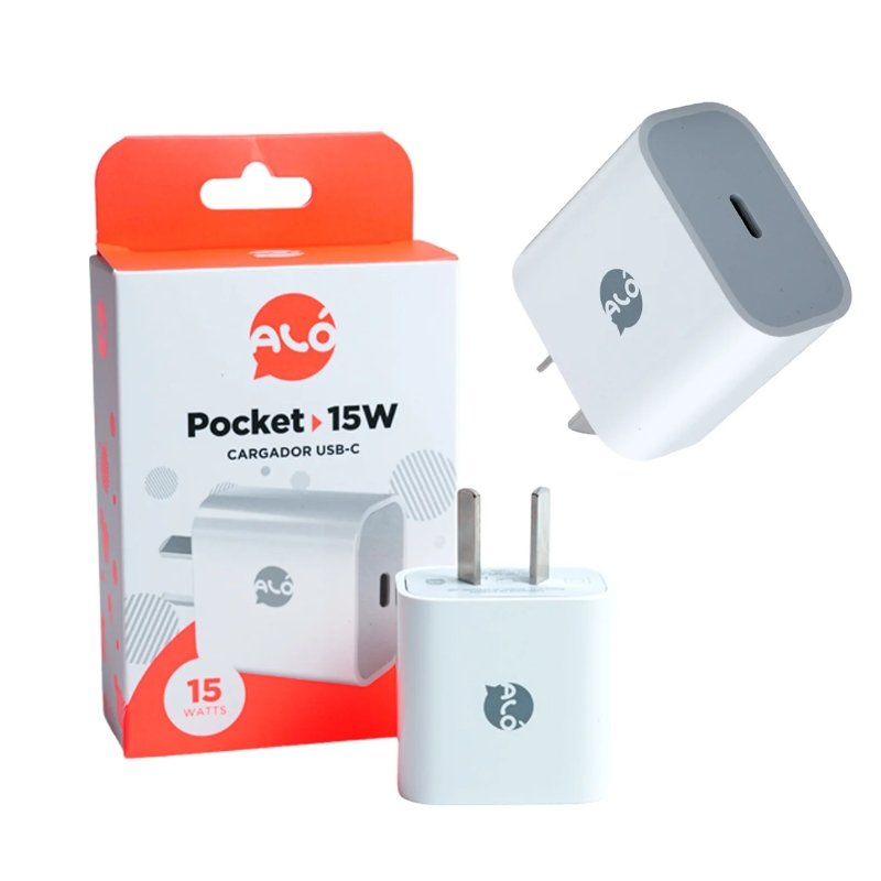 CARGADOR CABEZAL ALO POCKET 15W TYPE-C