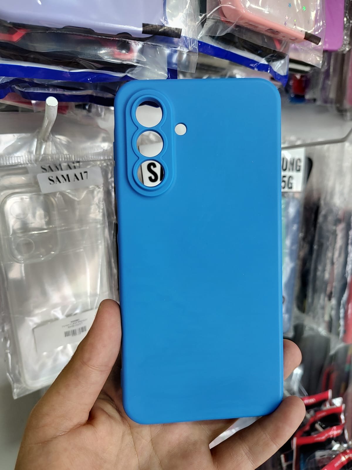 FUNDA SILICONA AZUL SAMSUNG A17