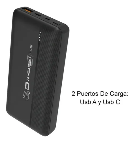 POWER BANK FOXBOX ENERGY PORT 20K NEGRO - Imagen 3