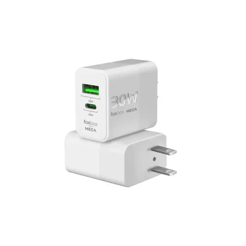 CARGADOR DE PARED GAN FOXBOX MEGA 30W BLANCO - Imagen 3
