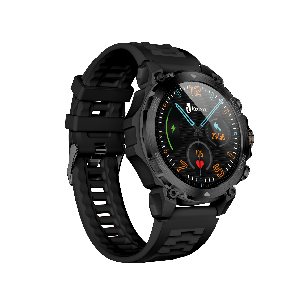 Alternative view of SMARTWATCH DEPORITVO ZEON NEGRO CON MALLA EXTRA NARANJA