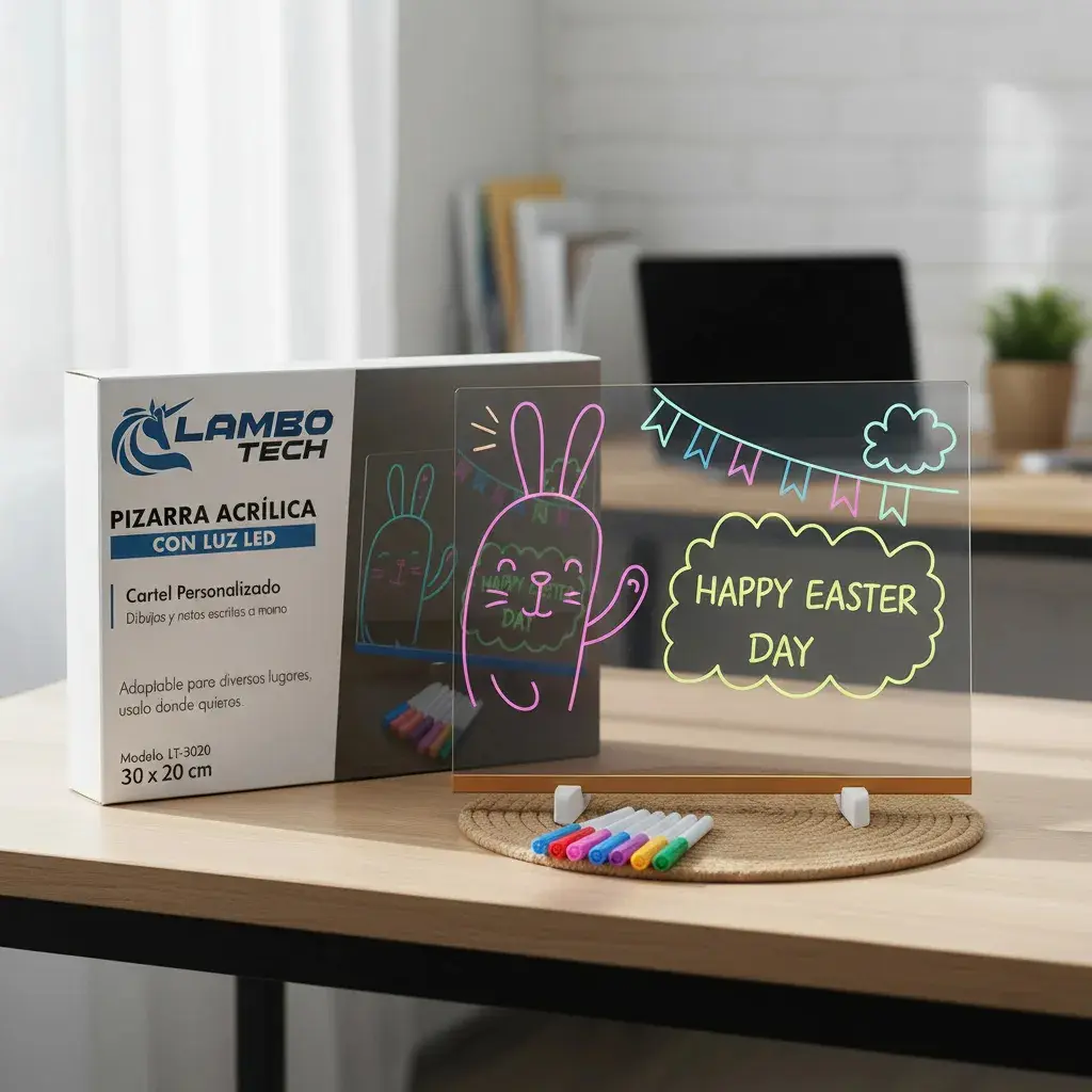 PIZARRA ACRILICA CON LUZ LED