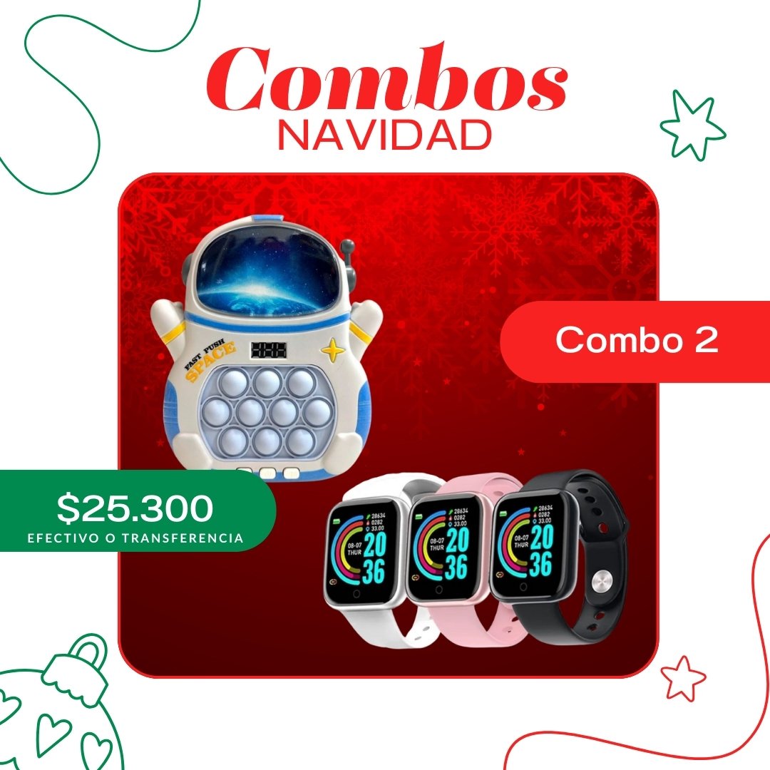 COMBO NAVIDEÑO 2 - SMARTWATCH INFANTIL + POP IT ELÉCTRONICO