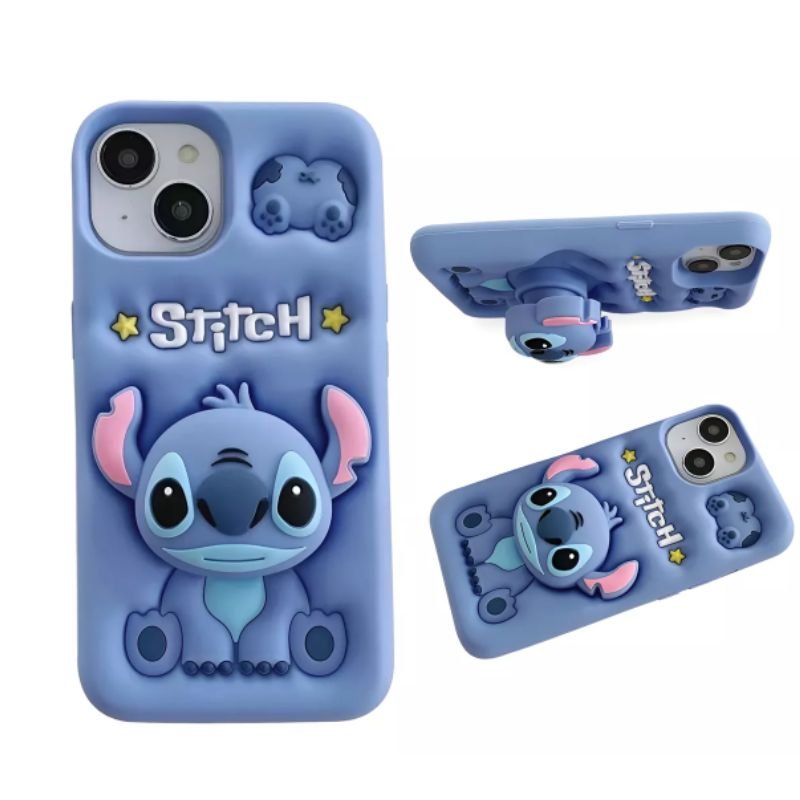 FUNDA STITCH 3D + POP SOCKET IPHONE 17 PRO MAX