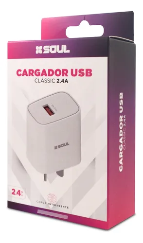 CARGADOR 220V XOUL CLASSIC 1USB 2.4A LIGHT