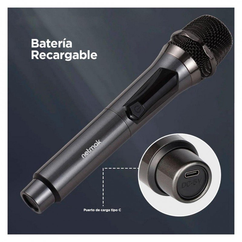 MICROFONO NETMAK NM-MC7 DINAMICO PLUG 6.3/3.5/2.5M (copia) - Imagen 3