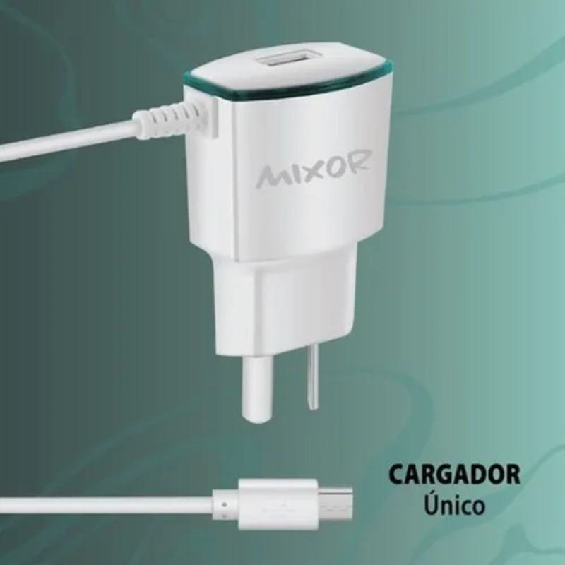 Alternative view of CARGADOR UNICO CON CABLE TIPO V8 2.1 MIXOR