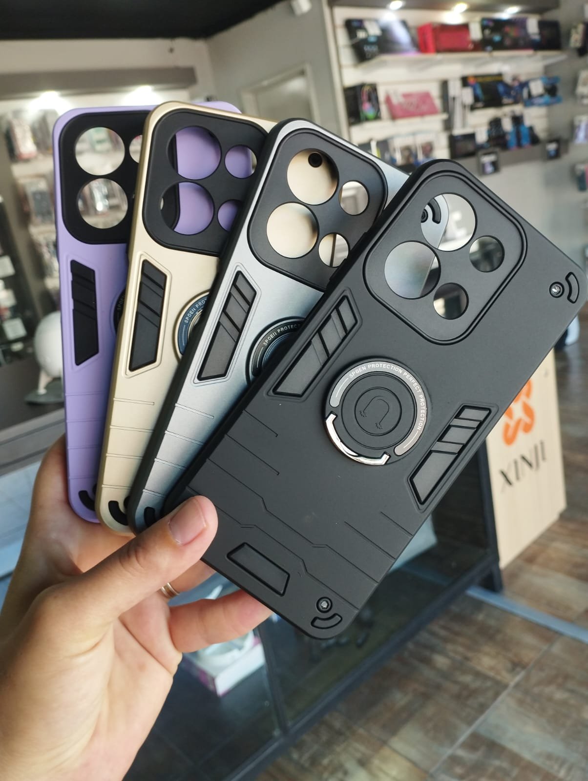 FUNDA RIGIDA ANILLO XIAOMI REDMI 15C