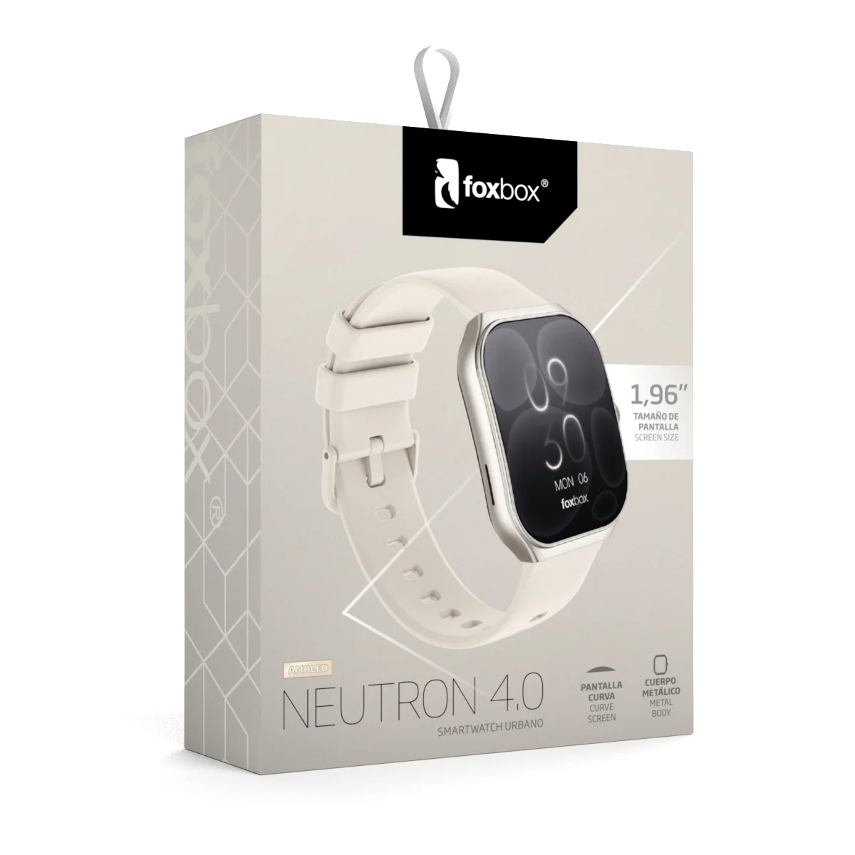 Alternative view of SMARTWATCH URBANO NEUTRON 4.0 FOX BOX PLATEADO CON MALLA EXTRA ROSA