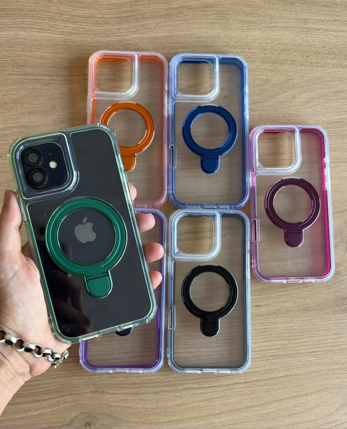 FUNDA MAGSAFE BORDE COLOR C/ SOP IPHONE 15