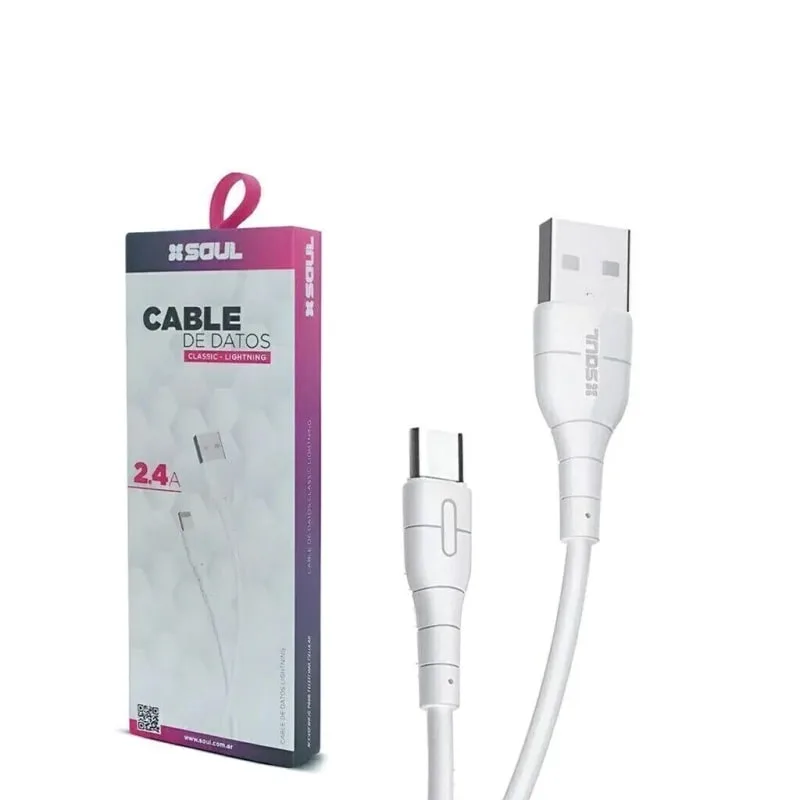 CABLE USB TYPE C CLASSIC 2MTS 2.4 SOUL