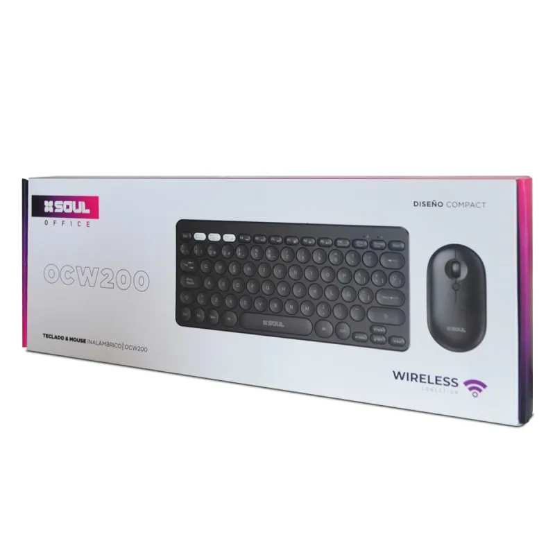 Alternative view of KIT TECLADO + MOUSE 80% INALAMBRICO SOUL OFFICE OCW 200