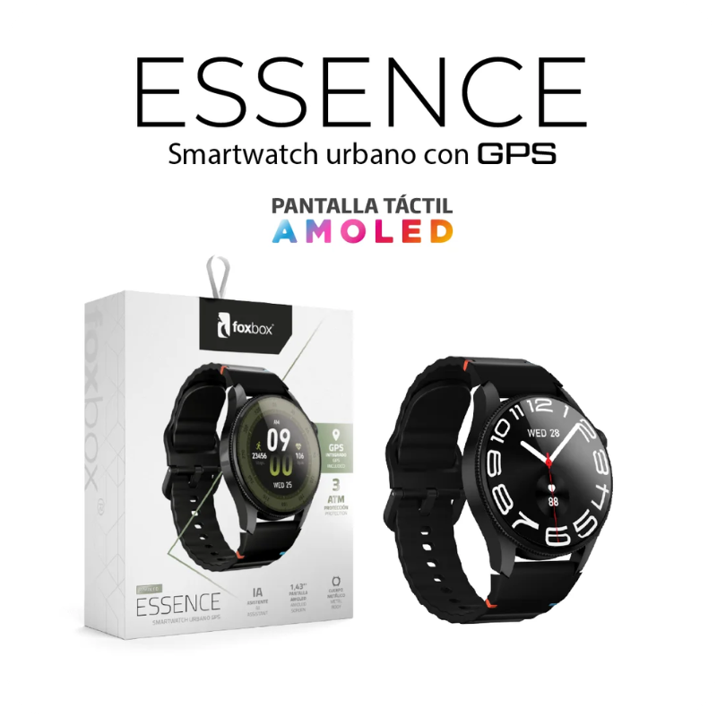 SMARTWATCH FOXBOX URBANO ESSENCE NEGRO CON MALLA EXTRA MAGNETICA VERDE + CAMISE DE ARGENTINA DE REGALO