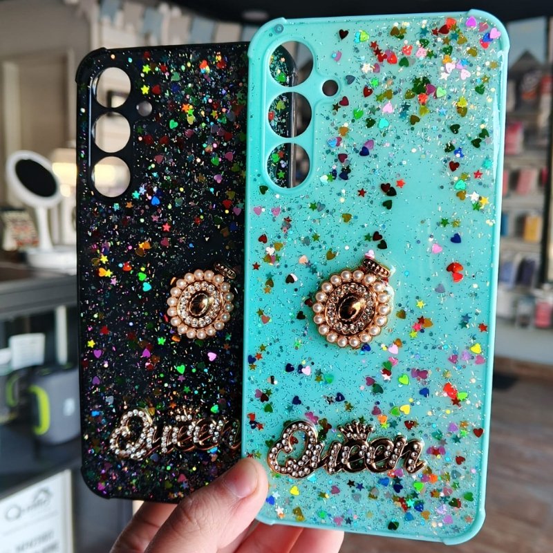 FUNDAS CON BRILLOS QUEEN SAMSUNG A06