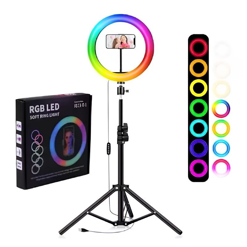 ARO DE LUZ RGB 30CM + TRIPODE