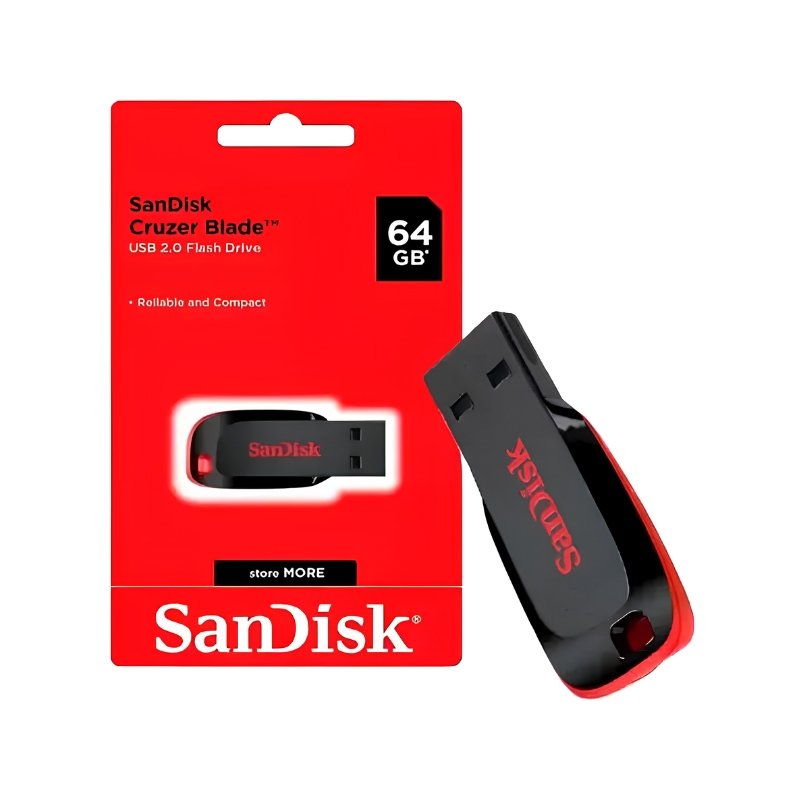 PENDRIVE SANDISK 64GB 2.0 FLAHS DRIVE