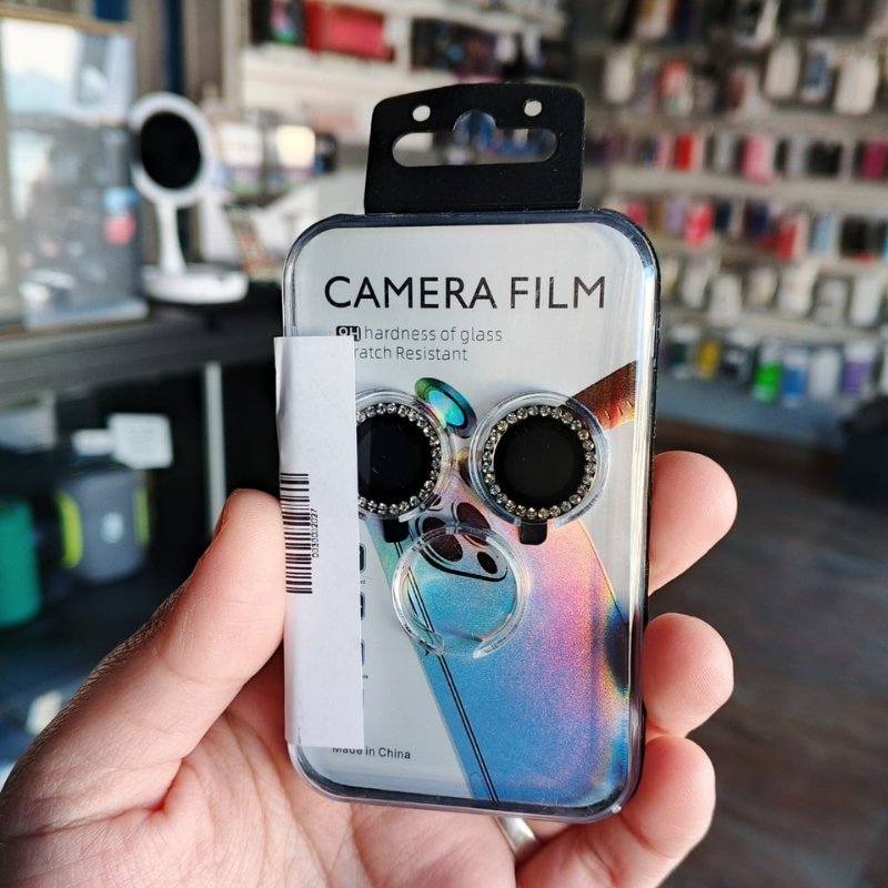 PROTECTOR DE CAMARA SILVER CON BRILLO IPHONE 17
