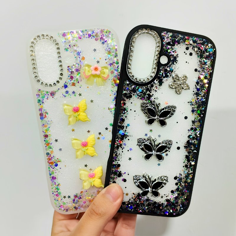FUNDA CHARM BUTTERFLY IPHONE 17