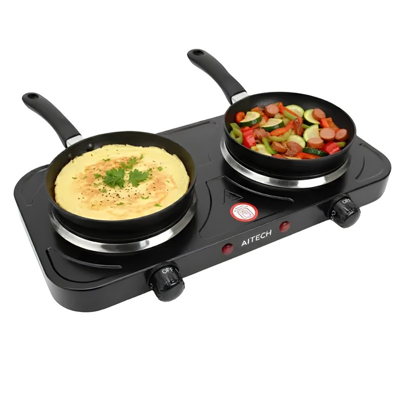 ANAFE ELEC AITECH DOBLE HORNALLA 2000W