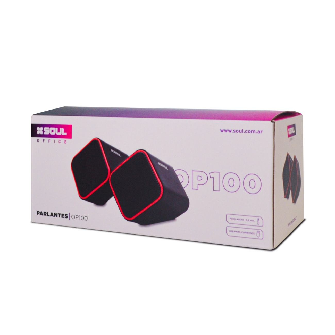 Alternative view of PARLANTE SOUL USB OFFICE NEGRO/ROJO OP100