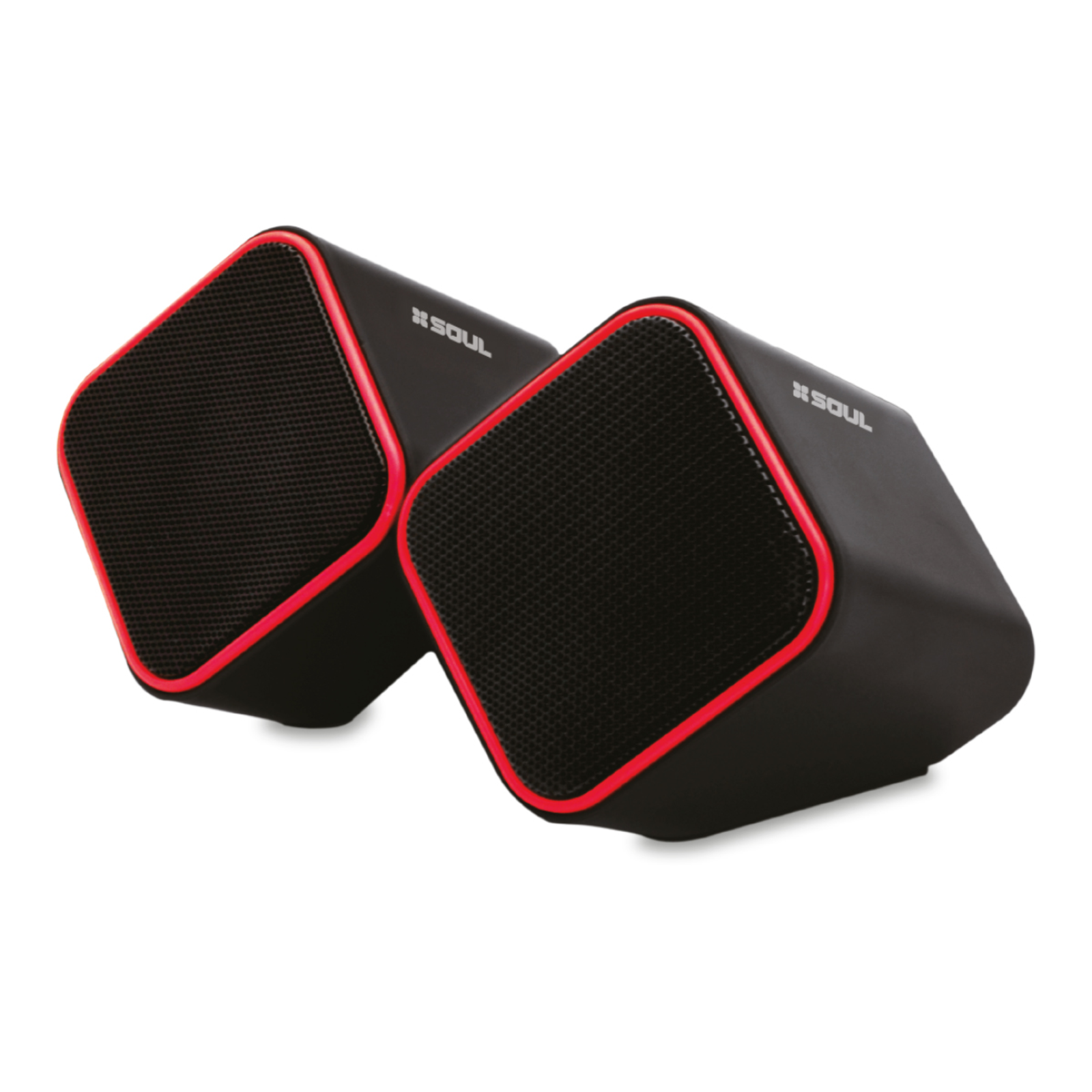 PARLANTE SOUL USB OFFICE NEGRO/ROJO OP100