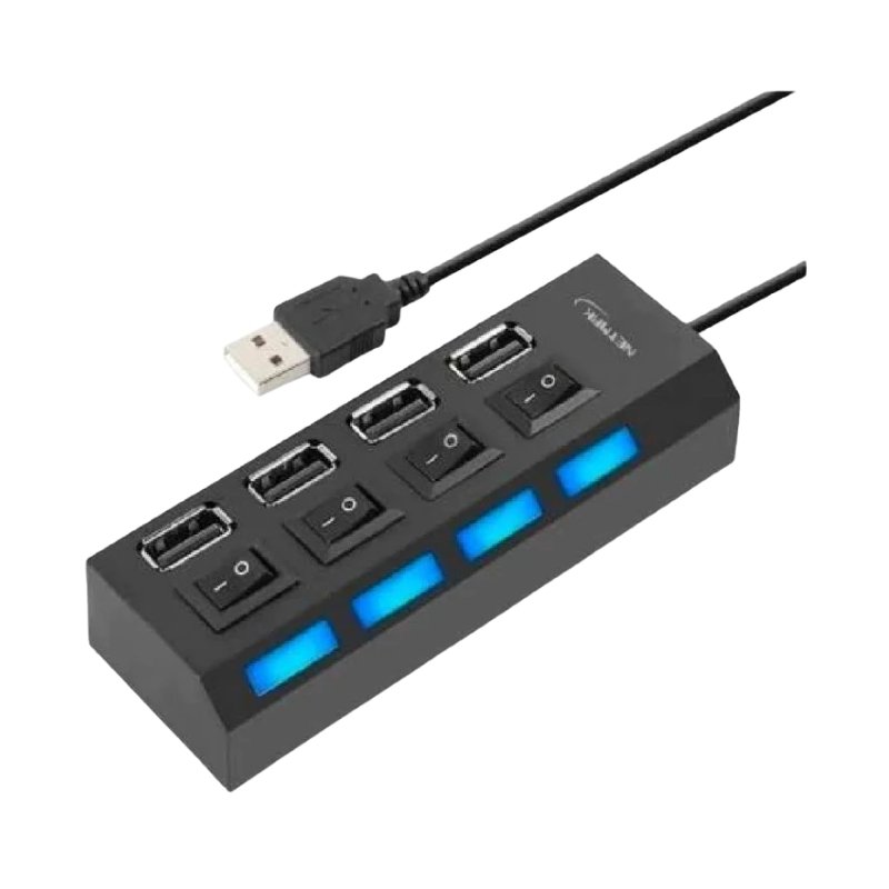 HUB USB A 4 PUERTOS USB 2.0 C/SWITCH AC08