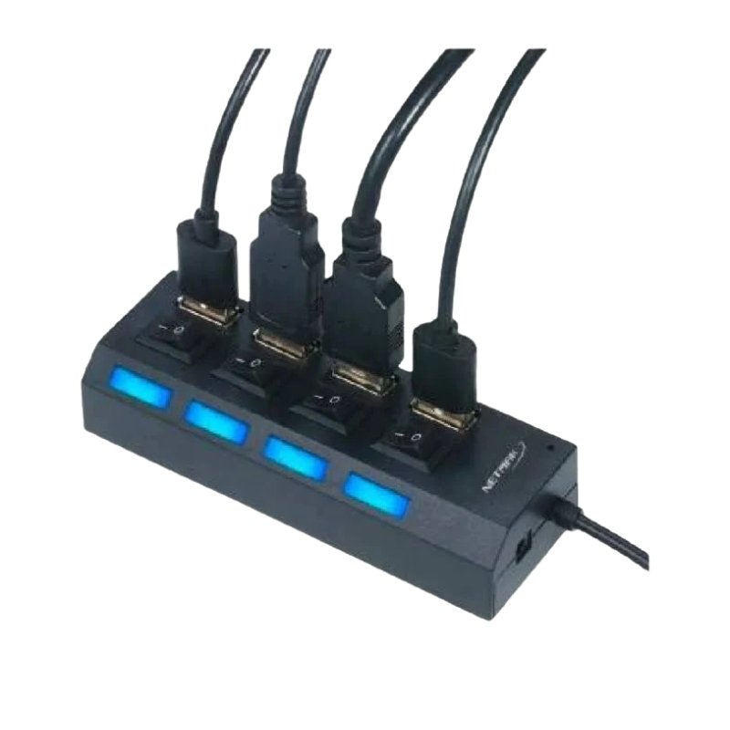 Alternative view of HUB USB A 4 PUERTOS USB 2.0 C/SWITCH AC08