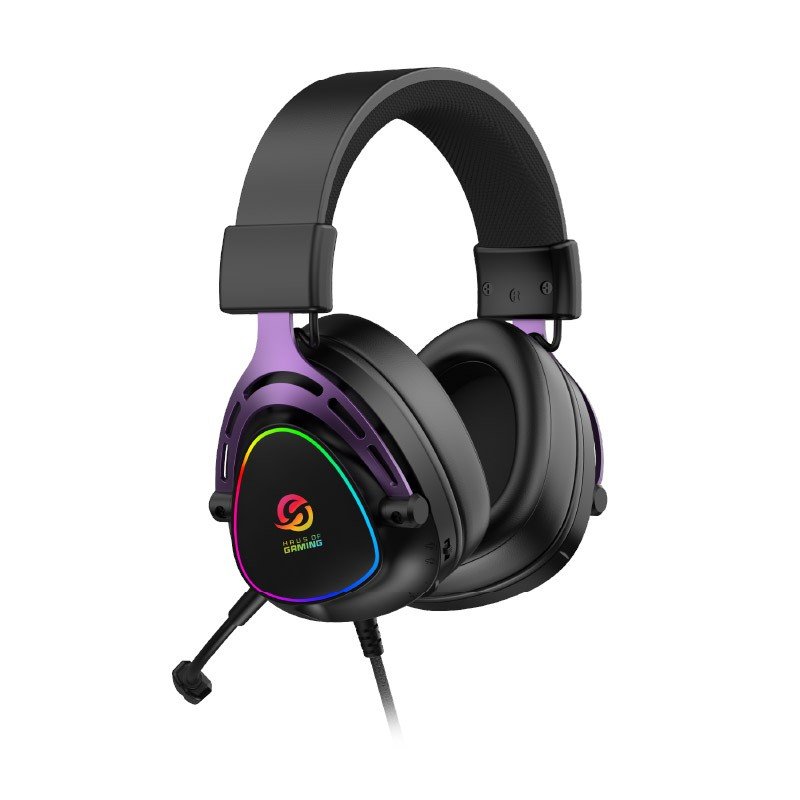 AURICULAR SOLARMAX GHS59V VIOLETA PLUG 3.5/USB/RGB