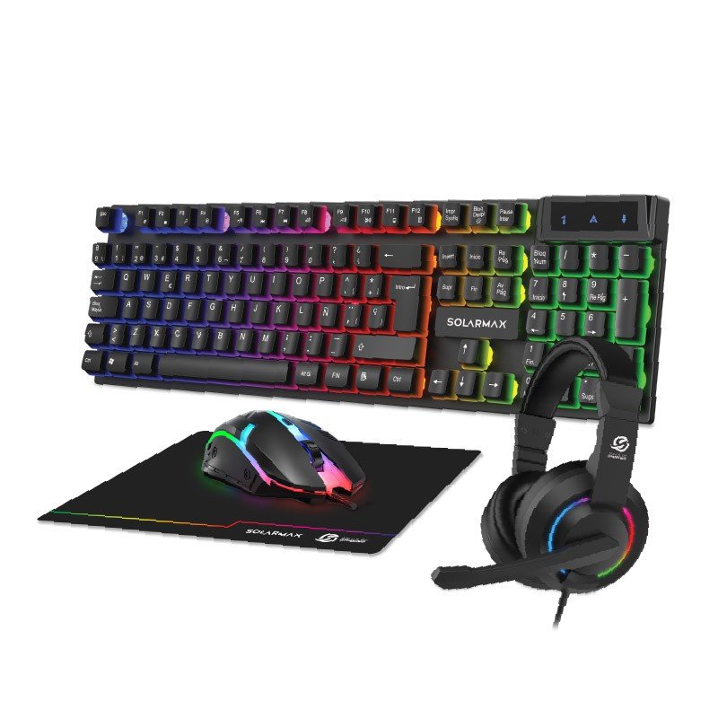 COMBO SOLARMAX GC4P1503 GAMER TEC-AUR-MOUSE+PAD/RG