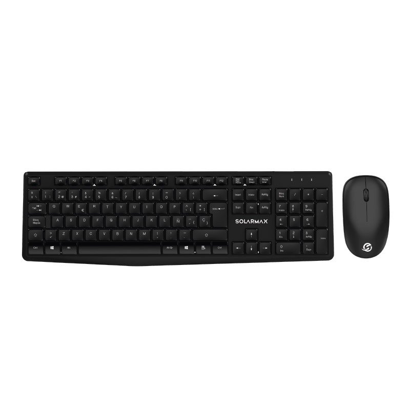 TECLADO+MOUSE SOLARMAX KBC2500B WIRELESS/NEGRO