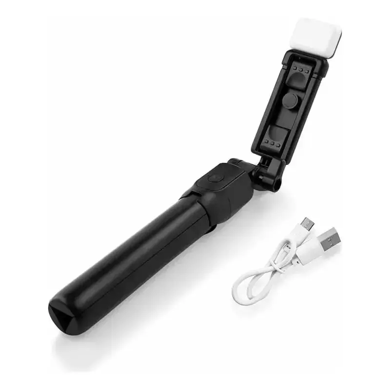 SELFIE STICK CON TRIPODE. EXTENSIBLE 1.70MTS CON LUZ LED