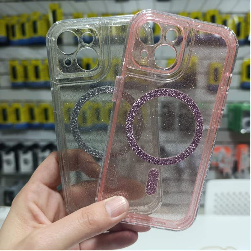 FUNDA MAGSAFE GLITTER IPHONE 15