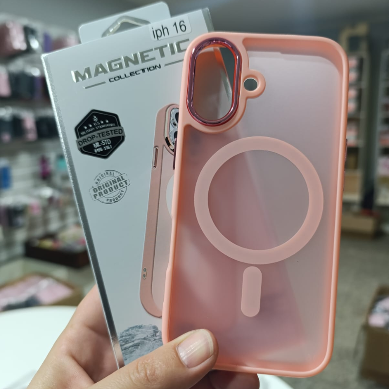 FUNDA MAGSAFE MATTE IPHONE 16 PRO ROSADO
