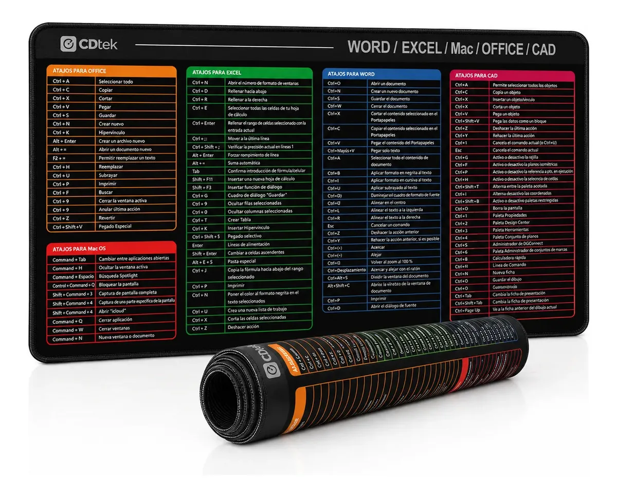 MOUSE PAD XL - DISEÑO COMANDOS