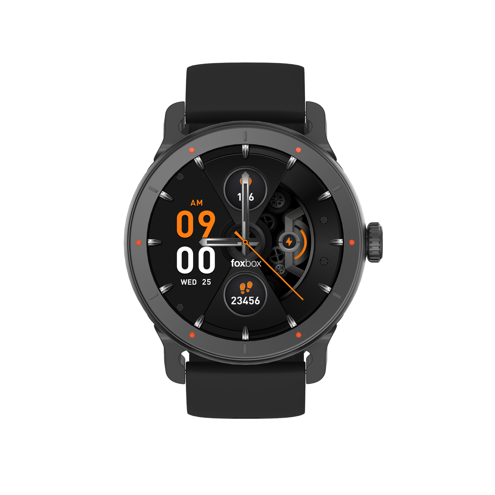 SMARTWATCH FOXBOX URBANO NEON 4 NEGRO CON CORREA EXTR GRIS OSCURO - Imagen 3